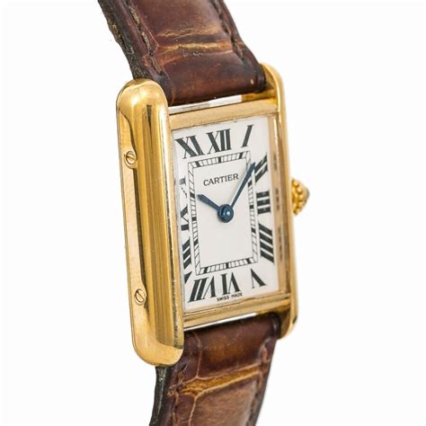 used cartier tank watch ladies|pre owned cartier tank.